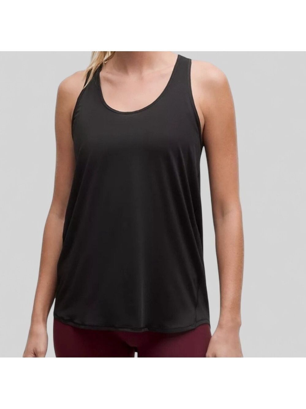 Lululemon- Essential pleated back tank top-black- size 6-NWT - Picture 2 of 8